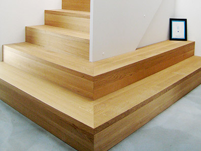 Faltwerktreppe Eiche blockverleimt